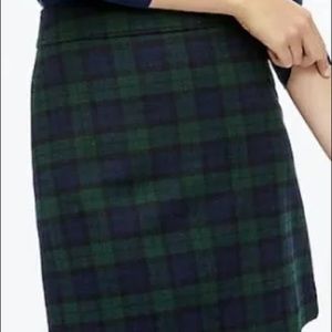 J Crew Classic Plaid Pencil Skirt